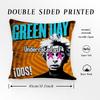 G-Green D-Day Band Album Pillow Case Anti-dustmite Pillowcase Invisible zipper silky short plush Sofa cushion cover