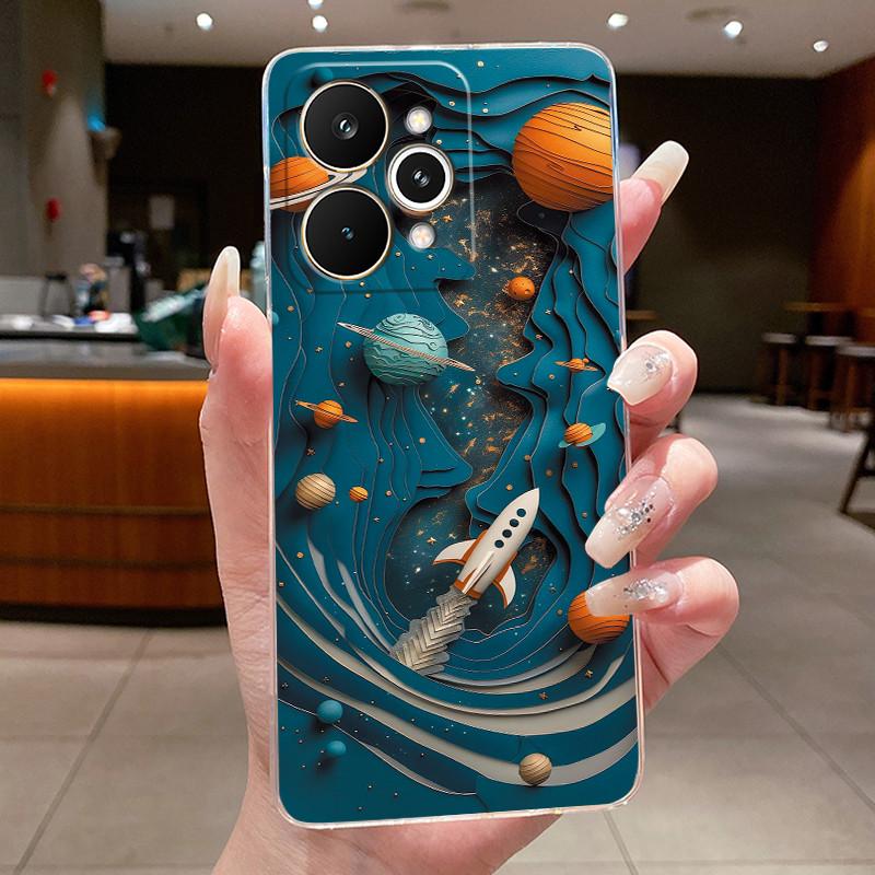Для Realme 15 Pro 15T 5G Элегантный Цветок Бабочка Бант Чехол для Телефона Funda RMX5106 RMX5101 Мягкий Силикон Прозрачный ТПУ Гелевый Чехол