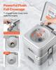 Portable Toilet, 20L Detachable Waste Tank, 120 Flushes, Camping Toilet for Adults, Outdoor Travel Potty with Level Indicator, Carry Bag, Suitable for