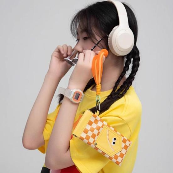 Magnetic Glasses Bag with Lanyard Cute Glasses Pouch Squeeze Top Sunglass Pouch Portable Eyeglass Case