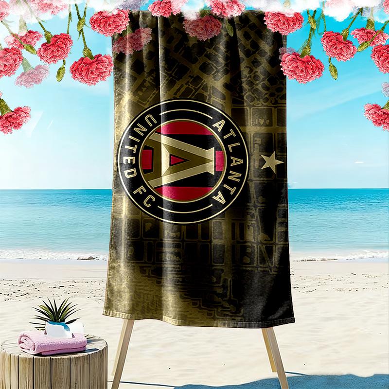 Atlanta United FC Print Beach Towel, Large Soft Quick Dry Towel for Beach Camping Swimming