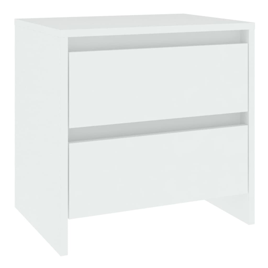 Nightstand White 45 x 34.5 x 44.5 cm Engineered Wood