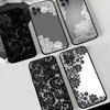 Кружевной Аниме Черный Мягкий Чехол Для Телефона Для Iphone 17 Air 16 15 14 13 12 11 Mini Pro Max Plus