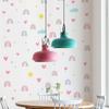 4Pcs/Set Rainbow Stars Hearts Wall Stickers for Bedroom Living Room Self Adhesive Removable PVC Decals