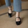 Women's Mary Janes Shoes New High Quality Pumps Low Heel Dress Shoes Square Toe Shallow Buckle Strap Women's Shoes
