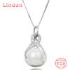 Линдон Стерлингового Серебра 925 Классическое Женское Ожерелье Кулон Циркон Модный Подарок