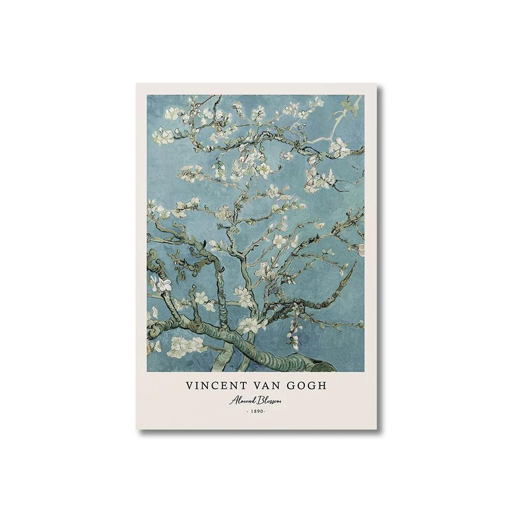 Vincent Van Gogh Works Canvas Prints Abstract Starry Night Flower Landscape Wall Art Poster for Living Room Bedroom Home Decor