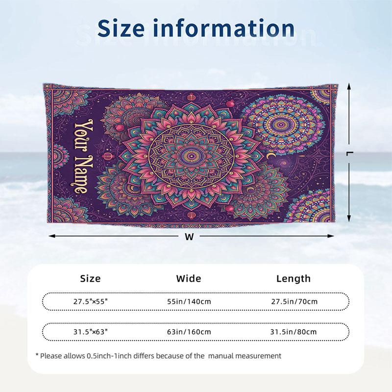 Magical Stars Friends Theme Quick Dry Beach Towel Custom Name Text Print Large Sand Resistant Towel Beach Vacation