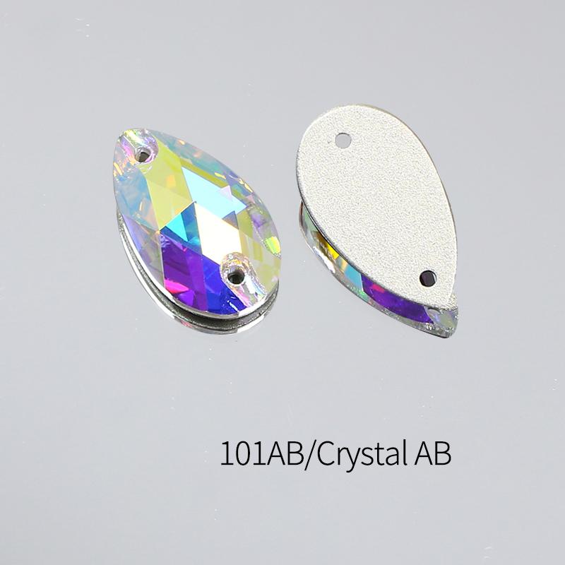 Dongzhou Crystals Швейные аксессуары Форма капли Плоская задняя сторона Стразы для одежды и обуви Хрустальные бусины