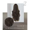 Caramel Warm Brown Extra Long Curly Wig for Women - Big Waves Curtain Bangs Full Cap, Quick Beauty Voluminous Hair, High Quality Daily Styling