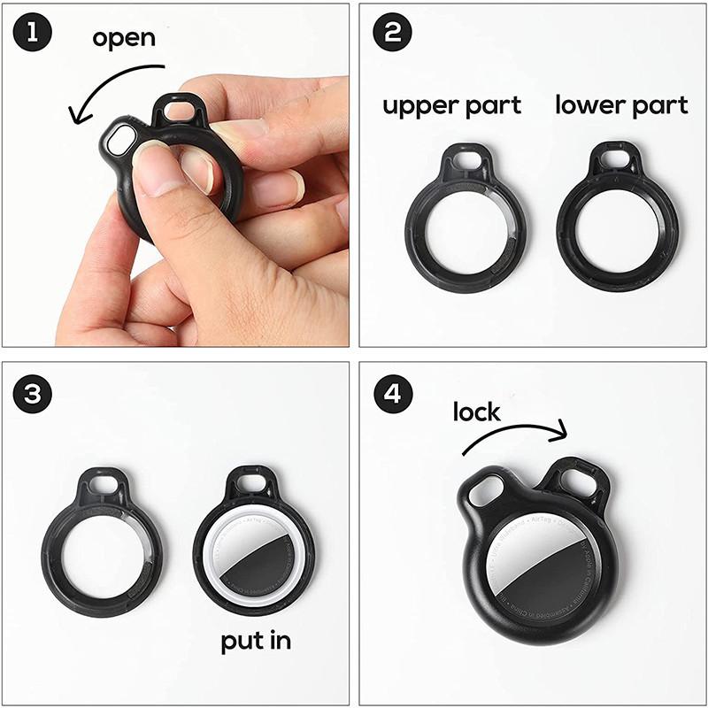 Безопасный держатель с ремешком для ПК для Apple Airtag, защитный чехол, аксессуары для трекера, брелок с защитой от царапин, чехол для Air tag