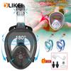 OLIKEI Полностью сухие маски для дайвинга для взрослых и детей Маска для подводного плавания с аквалангом Полнолицевая противотуманная герметичная маска для плавания Безопасное дыхание Очки для дайвинга