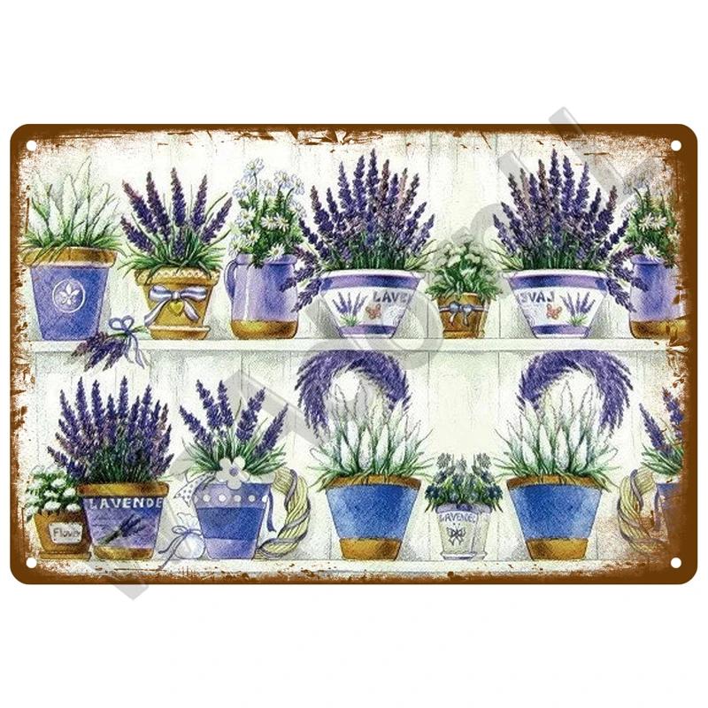 Vintage Metal Tin Sign Retro Cafe Garden Wall Art Home Decor Plaque for Room Farmhouse Painting Gift Perfect for Wall Mural D