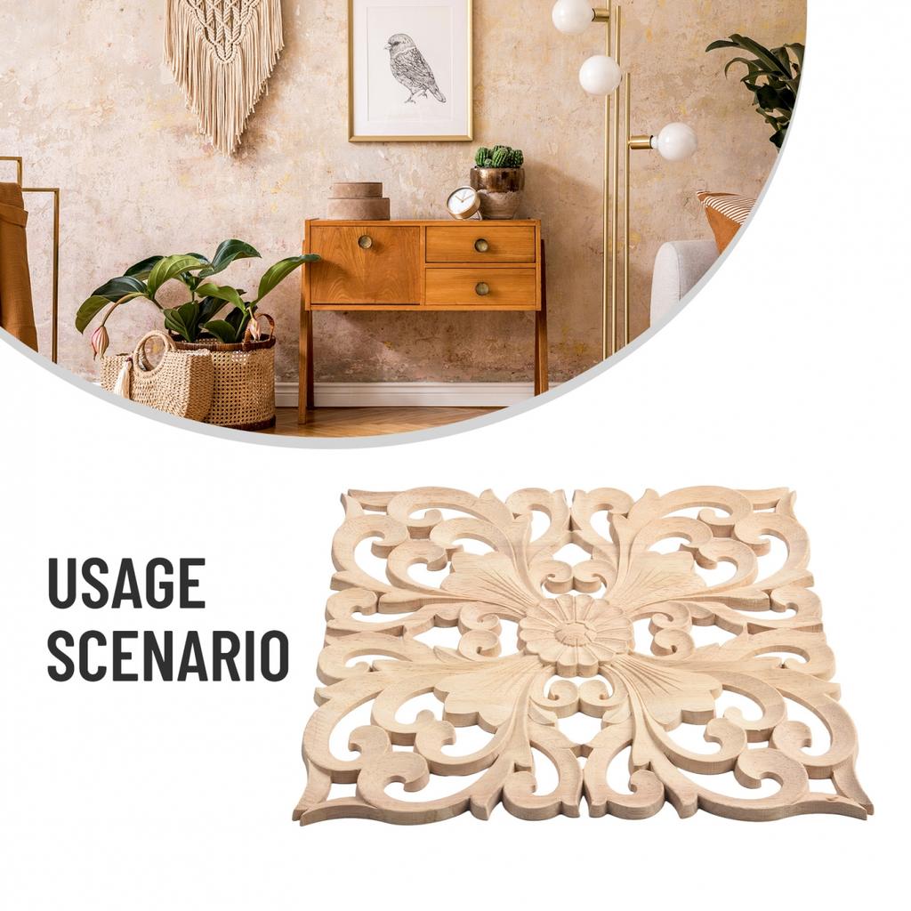 Woodcarving Decal Figurines For Decoration Furniture