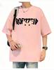 Summer Unisexs Pure Cotton Shortsleeved Shirt with Patterned Print and Round Neck Casual Tshirt Moisture Wicking Breathable