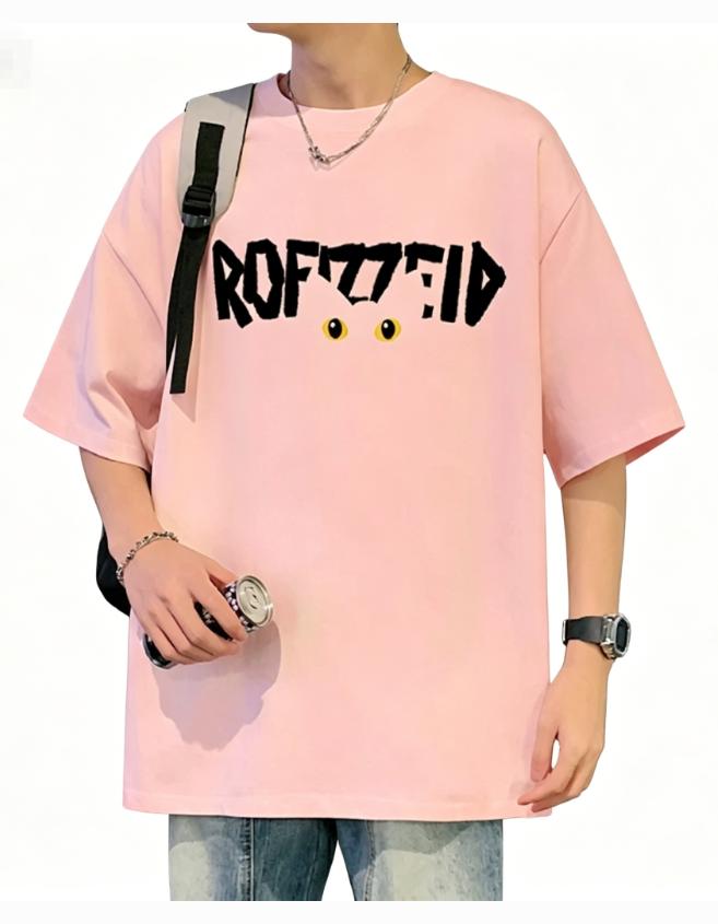 Summer Unisexs Pure Cotton Shortsleeved Shirt with Patterned Print and Round Neck Casual Tshirt Moisture Wicking Breathable
