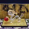 Fourcart Handmade Glass Feng Shui Dragon with Ball, 2-inch