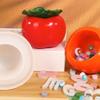 Форма для банки из смолы с крышкой, силиконовые формы в форме хурмы с крышкой для эпоксидной смолы, креативная форма для банки для свечей из бетона с антипригарным покрытием