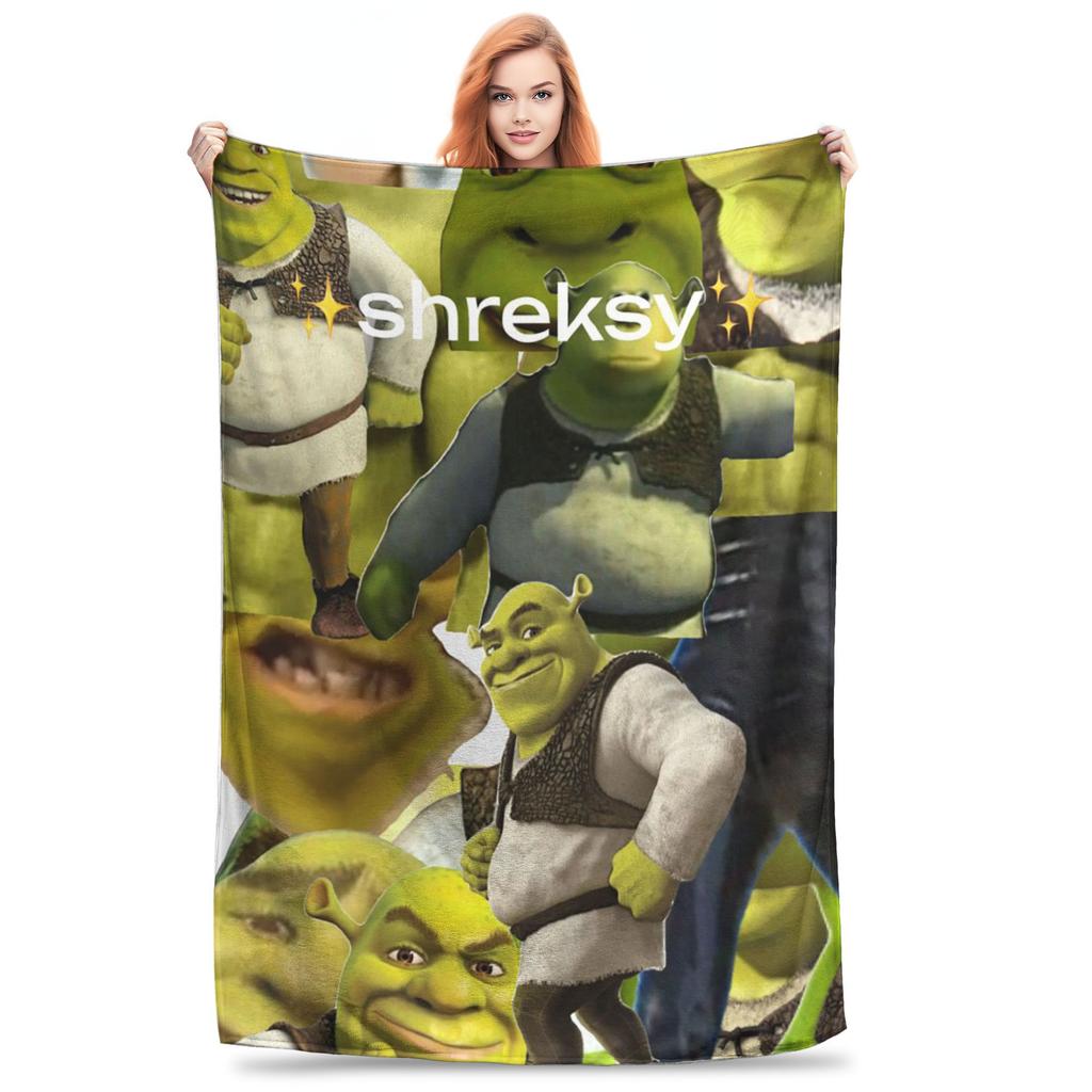 Фланелевое покрывало Стильное S-Shreks Теплое Плюшевые одеяла Мягкое покрывало для кровати Гостиной Дома Пикника Дивана