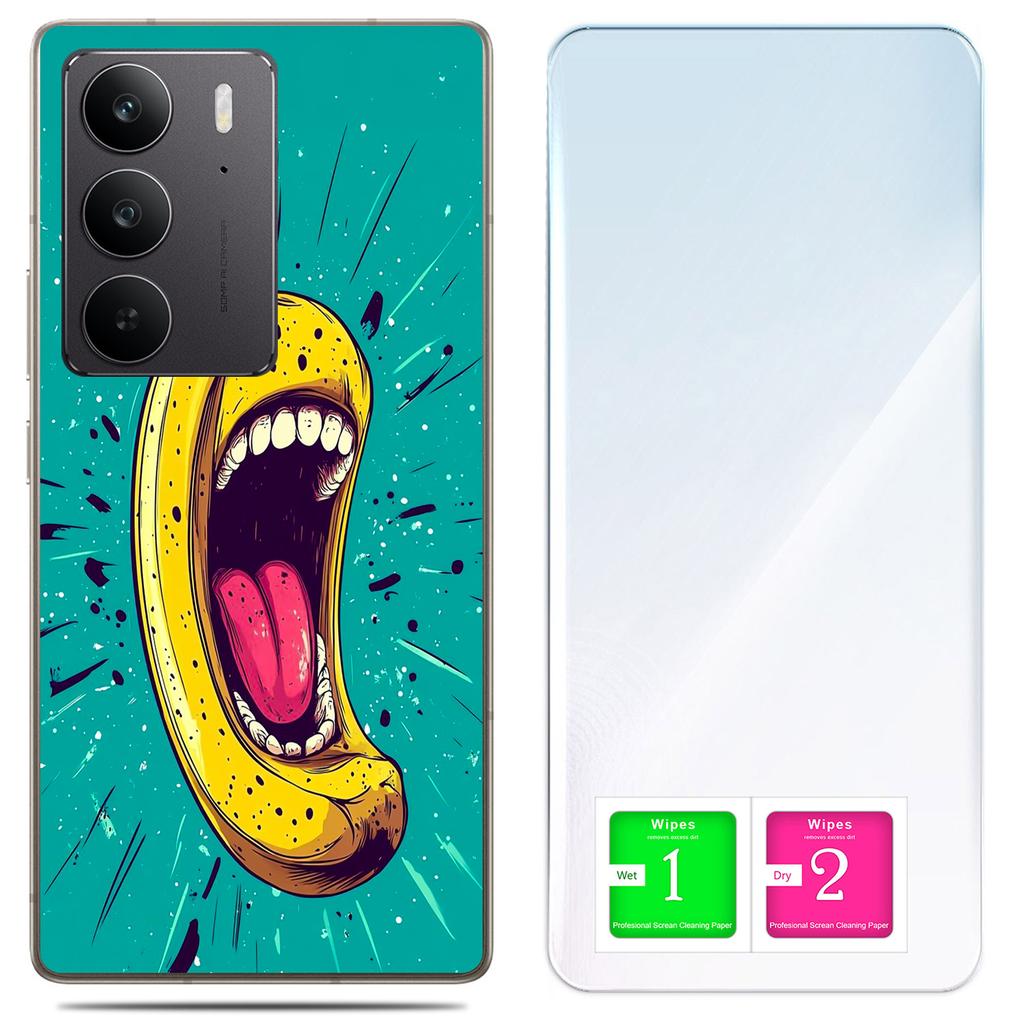 Etui Do Realme C75 / 14X 5G Obudowa Foto Case Plecki Banan + Szkło 9H