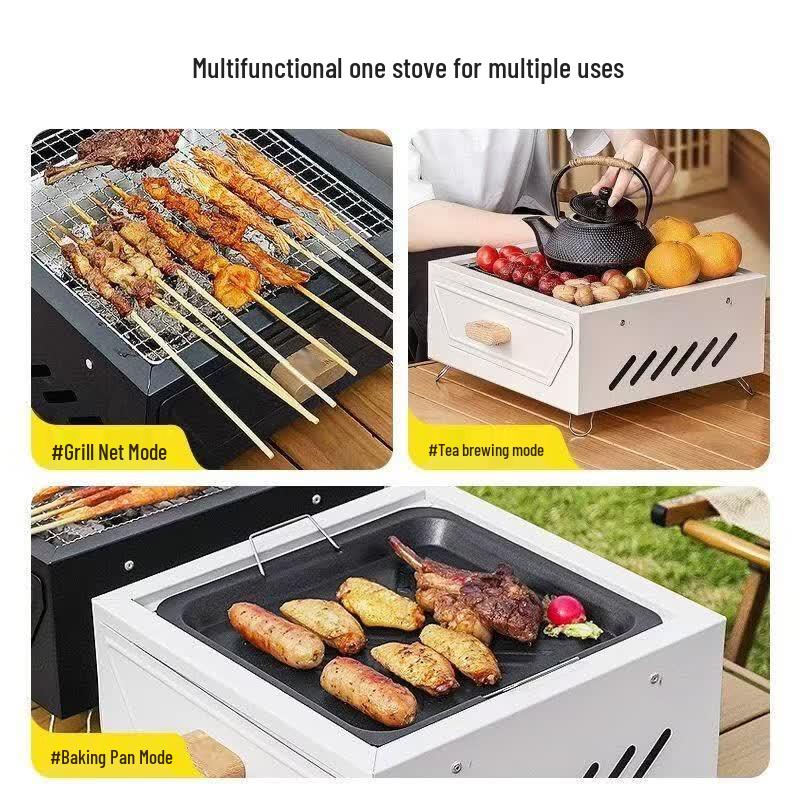 Oeny Portable Charcoal BBQ Grill and Fire Pit