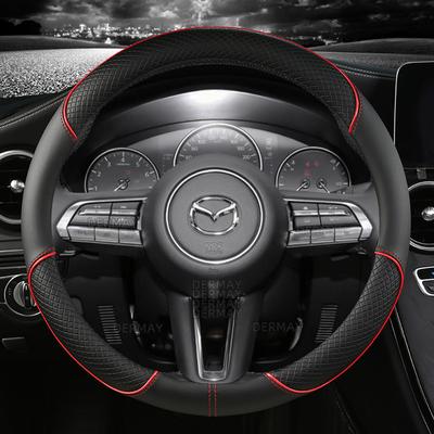 Чехол на руль автомобиля из искусственной кожи DERMAY для Mazda6 ATENZA Mazda3 Axela Mazda5 2 CX3 CX4 CX5 CX7 RX8 Miata Автоаксессуары