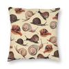 A Slew Of Snails Square Pillowcase Polyester Linen Velvet Pattern Zip Decorative Throw Pillow Case Bed Cushion Cover