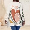 Plus Size Women V Neck Long Sleeve Loose Top With Irregular Split Hem For Casual Occasions