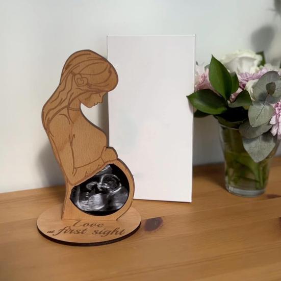 Фоторамка для УЗИ ребенка Yousheng, деревянная подставка для фотографий беременной женщины, стоящая рамка для УЗИ, подарок на память о беременности для молодых мам и пап