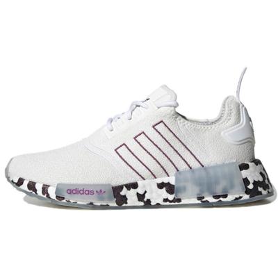 NMD_R1 Color Splash - Белые активные фиолетовые женские кроссовки Cloud-White GZ7995