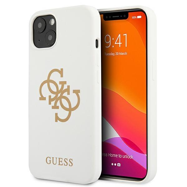 Guess Guhcp13Sls4Ggwh Iphone 13 Mini 5,4 Biały/White Hard Case Silicone 4G Logo