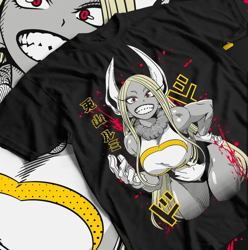 Cute Unisex Rumi Usagiyama Mirko Waifu Anime TShirt Unisexga Shirt