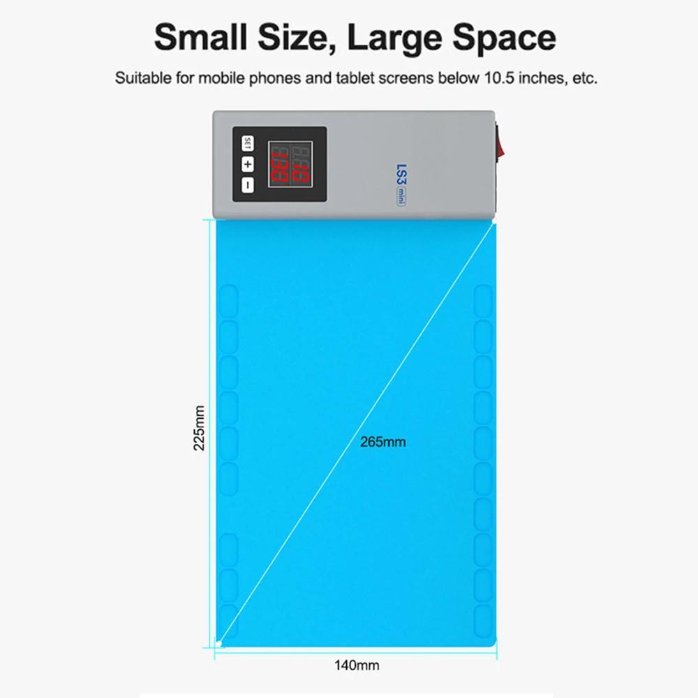 LS3-Мини LCD Экран Сепаратор Портативный Нагревательный Стол Сепарационная Подушка Инструмент для Разборки Экрана Ремонта Мобильных Телефонов и Планшетов