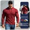 Men's Quick-Dry Hooded Long Sleeve Sports Tee for Running & Basketball