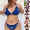 Модный женский сексуальный темпераментный пляжный костюм с открытой спиной, сплит-бикини, купальник