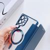 Magnetic Flip Leather Card Slots Holder For Magsafe Phone Case For Samsung S26 S25 Edge S24 S23 Ultra S22 Plus Clear Plated Caps