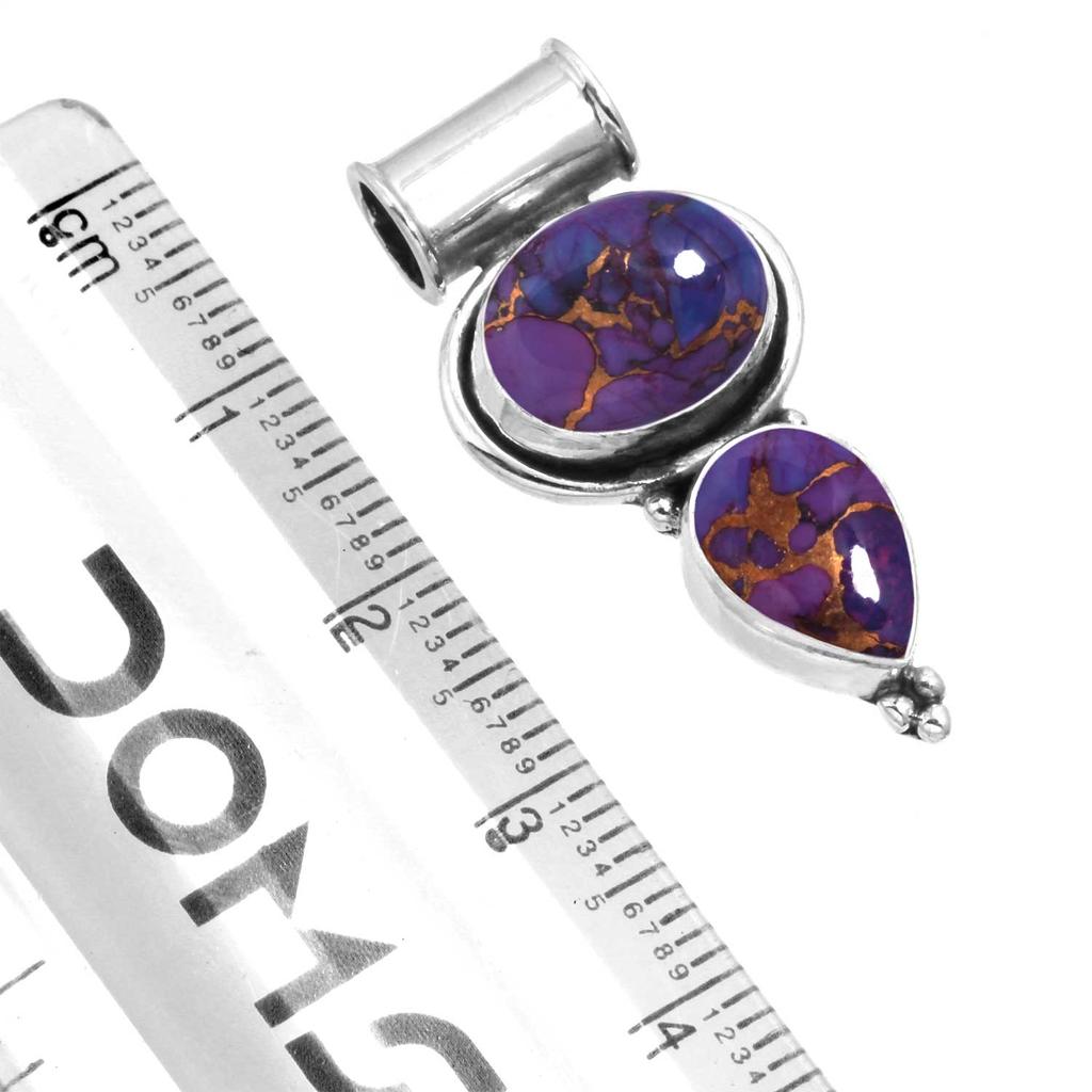 925 Sterling Silver Pendant Women Gemstone Handmade Jewelry Thanksgiving Gift Blue Green Purple Copper Turquoise Pearl Lapis Mother Of Pearl Cocktail