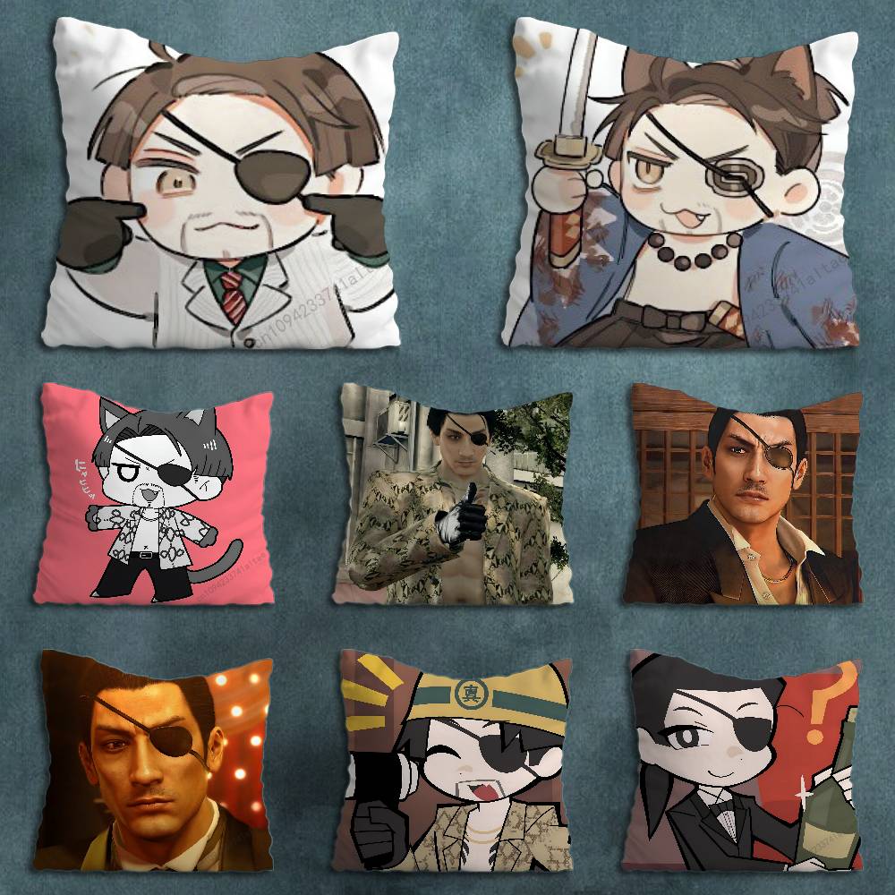 Cute Ferocious GGoro MMajima Throw Pillow Case Living Room Sofa Cushion Cover For Home Bedroom Decoration Protector