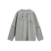 Unisex Oversized Long Sleeve T-Shirt With Cartoon Print Layered Look Streetwear Casual Top