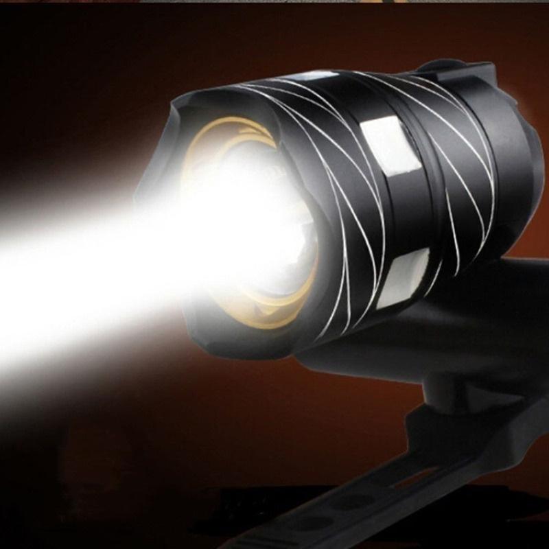 Лучшие фонари для горного велосипеда с функцией вспышки для ночной езды, супер яркий, со свободным зумом, водонепроницаемый T6 светодиодный велосипедный фонарь, перезаряжаемый через USB велосипед