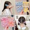 10pcs/set Mesh Bowknot Flower Hair Clips Sweet Cute Children Colorful Hairpin Headwear Hair Accessories