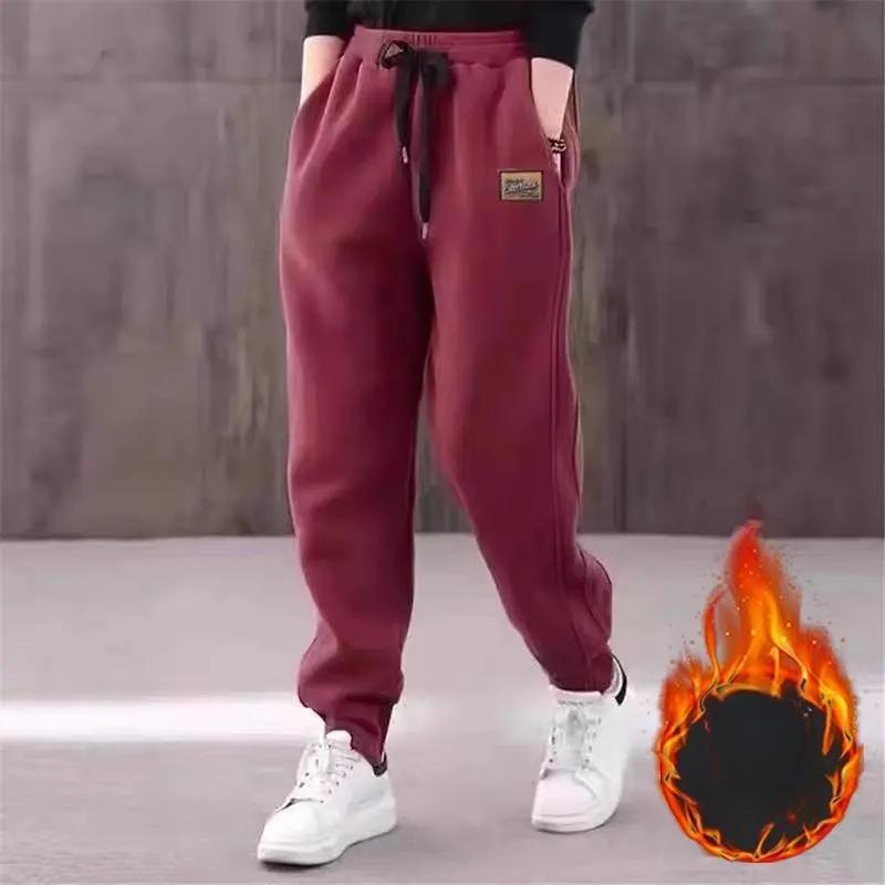 Плюс бархатные утолщенные леггинсы женские осенне-зимние эластичные шаровары с высокой талией для спорта и отдыха