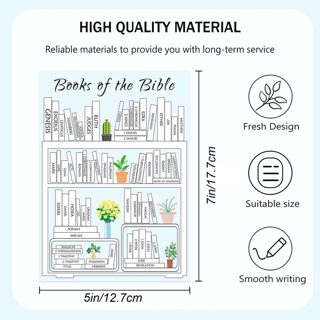 Книги Библии Наклейки Книги Библии Набор наклеек из 8 штук Помощь для изучения и чтения книг Библии Христианские наклейки для ведения дневника