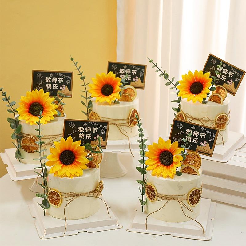 30-150Pcs Yellow Artificial Flower Heads Craft Floral Embellishments Wreaths Wedding Artificial Sunflower Flowers Decoration