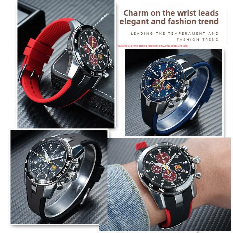 21 мм Изогнутый Резиновый Ремешок Для Серии Seiko SPORTURA SNAE93J1 SPC089 Браслет Спортивный Водонепроницаемый Силиконовый Ремешок Для Часов Аксессуары