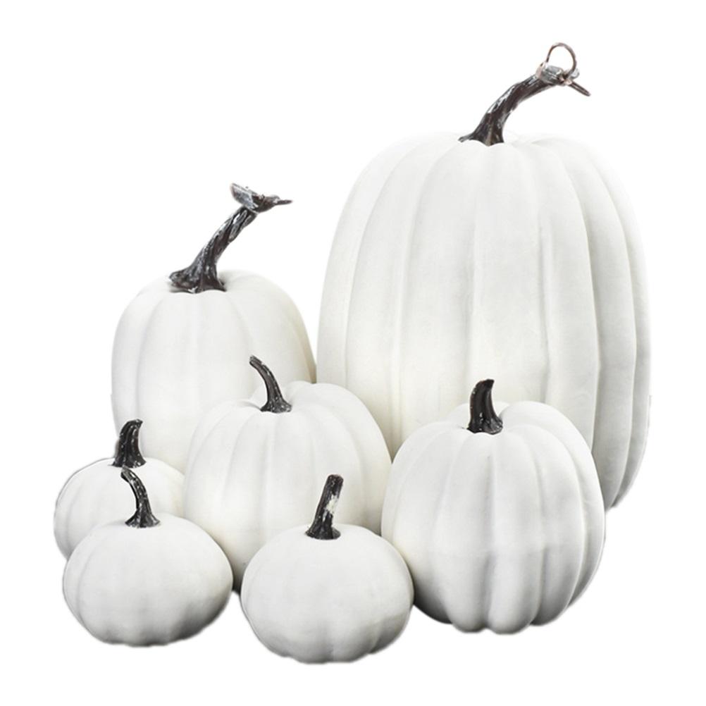 7PCS Simulation Pumpkin Model Artificial Pumpkin Decoration Home Table Decor for Thanksgiving and