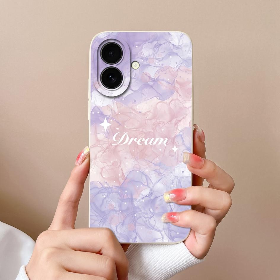 Для Apple iPhone 16 Plus 16pro 16promax новый чехол симпатичный цветочный узор облаков мягкий тонкий жидкий силикон высокое качество ударопрочный чехол для iPhone чехол Capas