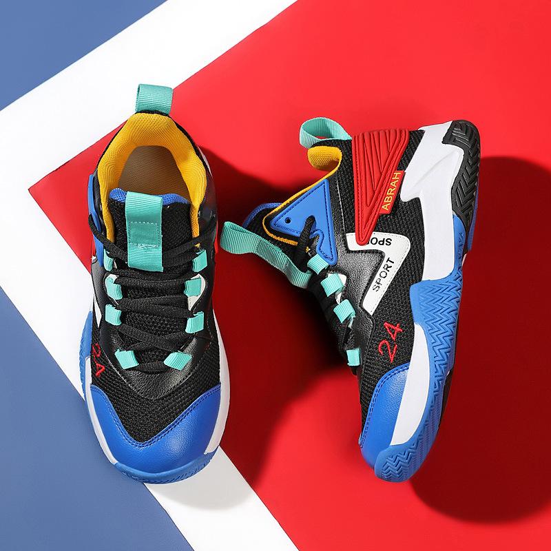 Мальчиковая обувь Профессиональные тренировочные баскетбольные кроссовки Тренировочный класс по баскетболу Весенняя сетка 2025 Дышащая обувь для детей среднего и старшего возраста