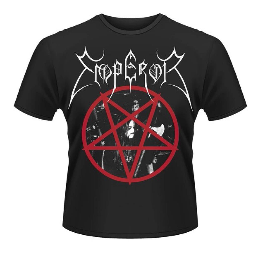 Emperor Pentagram Logo Black Metal Official T-Shirt Men Unisex
