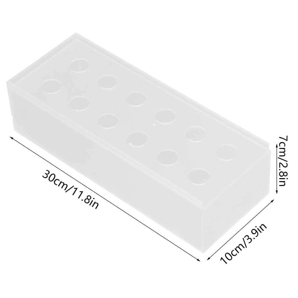 Прямоугольная ваза для цветов с 12 отверстиями и светодиодной подсветкой из прозрачного акрила, современные вазы, длинная цветочная центральная часть